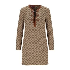 Gucci Mini Dress With Gg Bit – Beige - NWT